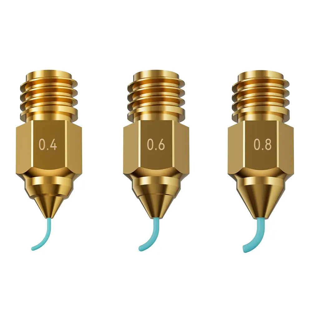 Creality Ender-5 Max Brass Nozzle Set (0.4mm x 4, 0.6mm x 2, 0.8mm x 2), High Thermal Conductivity, High Hardness, Less Clogging & No Leakage, Compatible with PLA, ABS, TPU, PETG, PA, PC FDM Materials