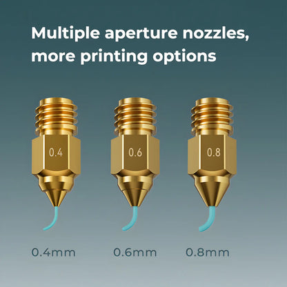 Creality Ender-5 Max Brass Nozzle Set (0.4mm x 4, 0.6mm x 2, 0.8mm x 2), High Thermal Conductivity, High Hardness, Less Clogging & No Leakage, Compatible with PLA, ABS, TPU, PETG, PA, PC FDM Materials