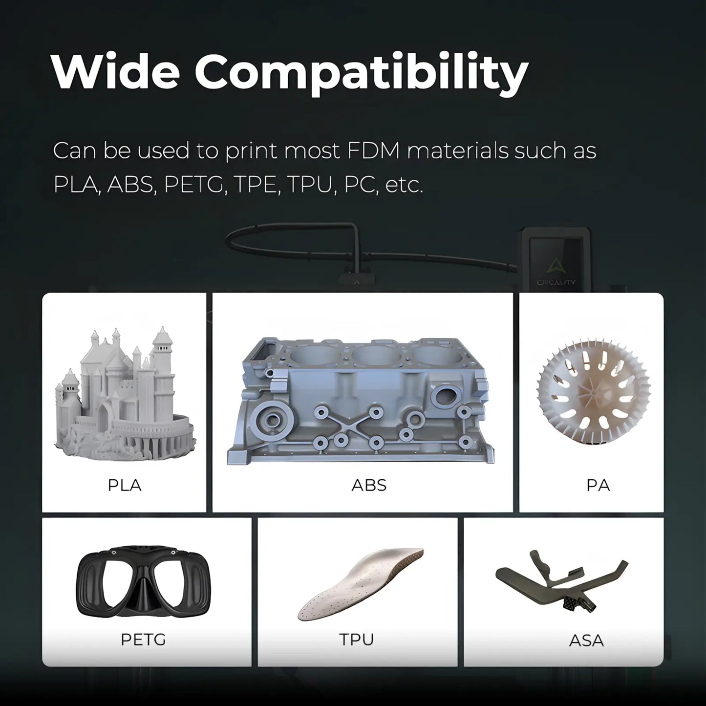 Creality Ender-5 Max Brass Nozzle Set (0.4mm x 4, 0.6mm x 2, 0.8mm x 2), High Thermal Conductivity, High Hardness, Less Clogging & No Leakage, Compatible with PLA, ABS, TPU, PETG, PA, PC FDM Materials