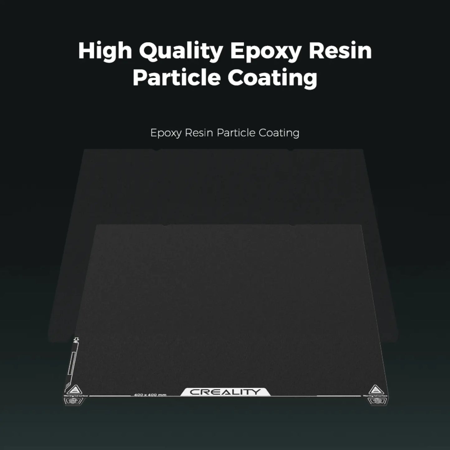 Creality Ender 5 Max Epoxy Resin Build Plate, 415×430mm Epoxy Resin Build Plate, Double-Sided Textured Spring Steel Platform, Flexible Durable Heat-Resistant Print Surface for 3D Printers