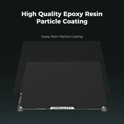 Creality Ender 5 Max Epoxy Resin Build Plate, 415×430mm Epoxy Resin Build Plate, Double-Sided Textured Spring Steel Platform, Flexible Durable Heat-Resistant Print Surface for 3D Printers