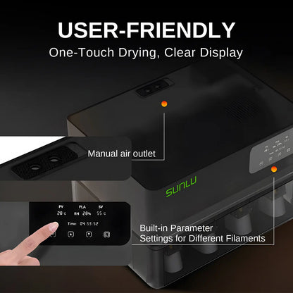 AMS Heater for Bambu Lab AMS Gen 1, Simultaneous Filament Drying & Printing, Fast 70°C Heating, Smart Humidity Control, 4-Roll Capacity, Easy 2-Min Install (AMS Not Included)