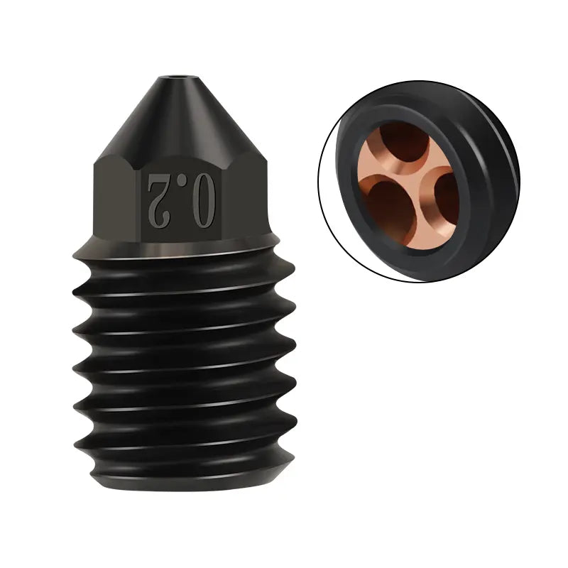 Pièces imprimante,Imprimante 3D MK8 V5 V6, 2 pièces, buse M6 en acier Pièces imprimante,Imprimante 3D MK8 V5 V6, 2 pièces, buse M6 en acier