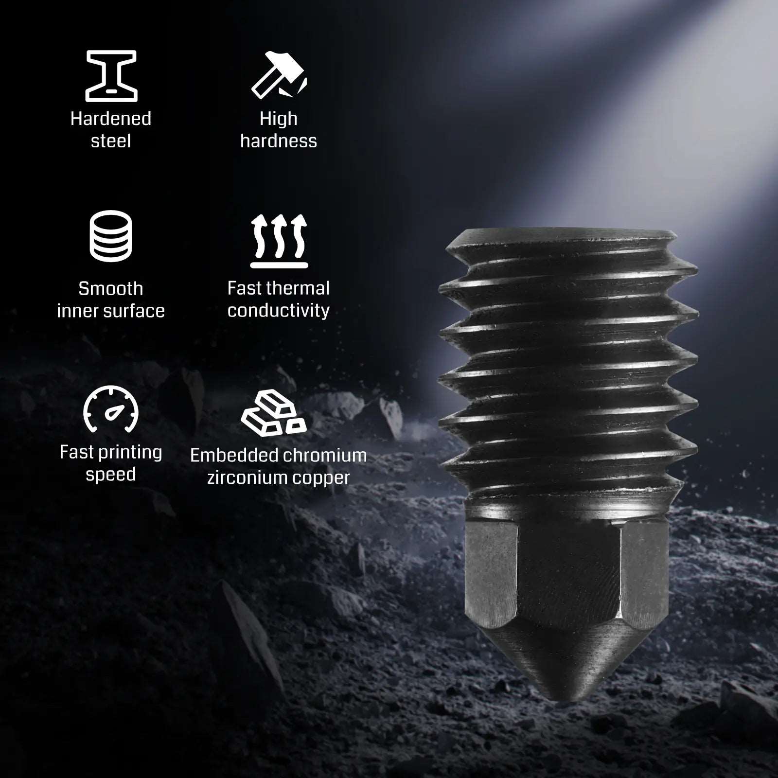 CHT High Flow Nozzle Kit for X1 and P1P 3D Printer - Thumbnail 5