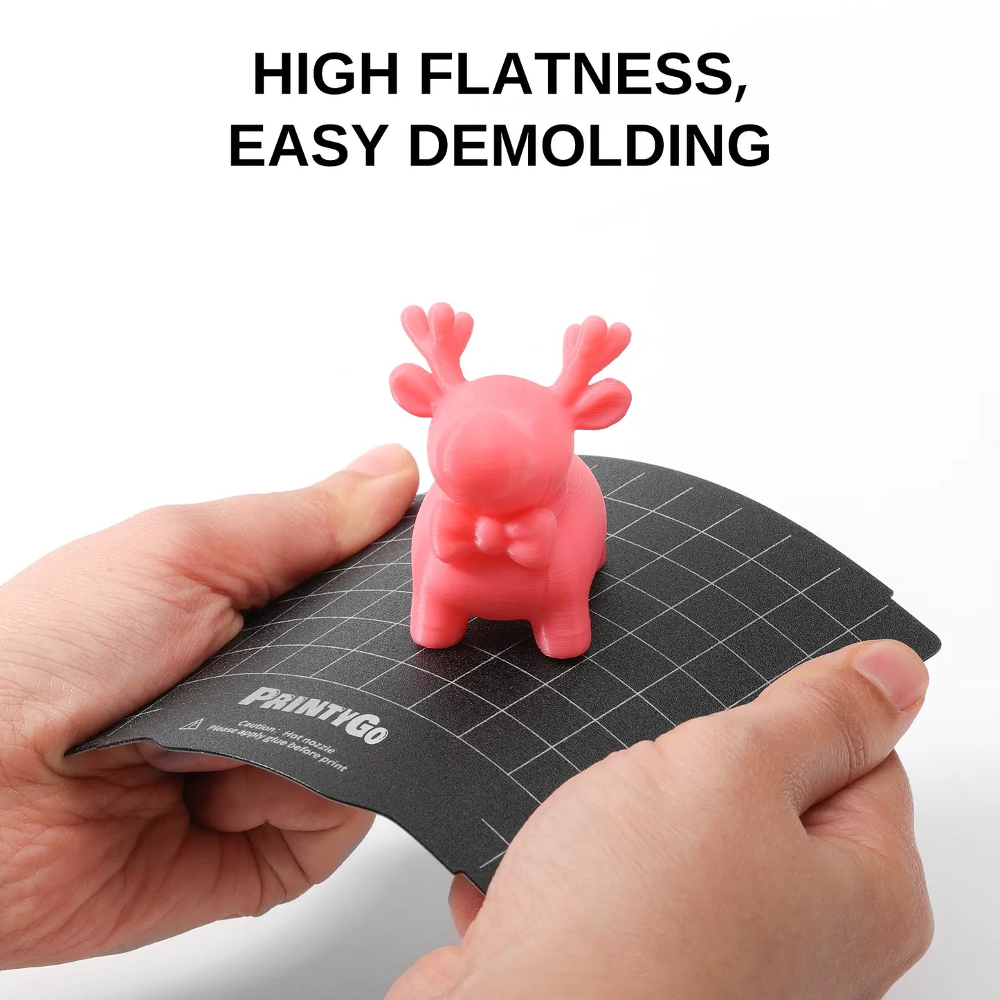 PrintyGo PEI Build Plate, Magnetic Flexible Textured PEI Sheet Heated Bed, High Flatness, Heated Bed Replacement for SainSmart PrintyGo & Kidoodle Kids’ Mini 3D Printer