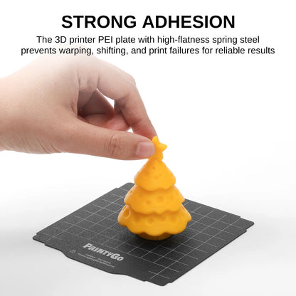 PrintyGo PEI Build Plate, Magnetic Flexible Textured PEI Sheet Heated Bed, High Flatness, Heated Bed Replacement for SainSmart PrintyGo & Kidoodle Kids’ Mini 3D Printer