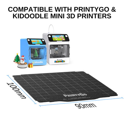 PrintyGo PEI Build Plate, Magnetic Flexible Textured PEI Sheet Heated Bed, High Flatness, Heated Bed Replacement for SainSmart PrintyGo & Kidoodle Kids’ Mini 3D Printer