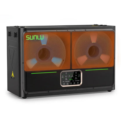 SUNLU S4 Pro Dual-Zone 3D Printer Filament Dryer, 4-Spool, 380W, 85°C.