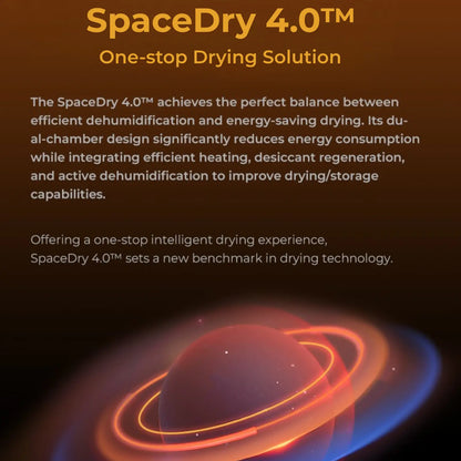 Creality SpacePi X4 Filament Dryer Box with 200W PTC Rapid Heater, 4-Spools Filament Storage Box, Dual Independent Heating Chambers, One-Key Operation, Compatible with PLA, PETG, ABS, TPU, PC, PA, PAHT