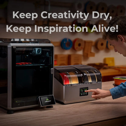 Creality SpacePi X4 Filament Dryer Box with 200W PTC Rapid Heater, 4-Spools Filament Storage Box, Dual Independent Heating Chambers, One-Key Operation, Compatible with PLA, PETG, ABS, TPU, PC, PA, PAHT