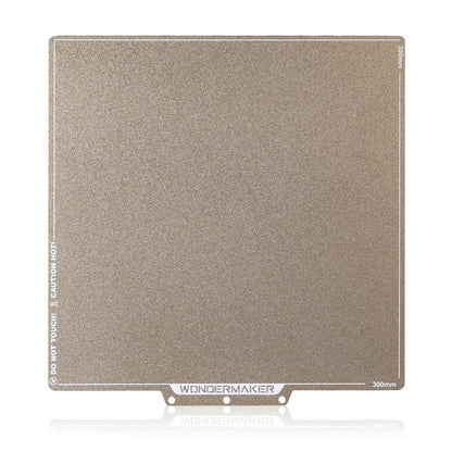 SainSmart x WonderMaker ZR PEI Spring Steel 300×300mm Build Plate, Textured PEI Magnetic Flexible Heated Bed, High Flatness PEI Sheet, Accessories Replacement for WonderMaker ZR 3D Printer