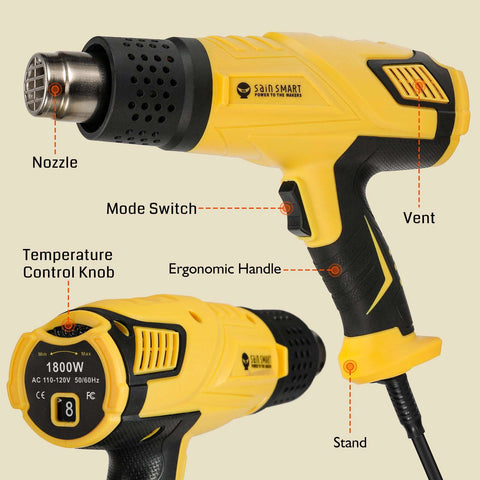 Heat gun on resin: nozzles, tips or attachments & the different