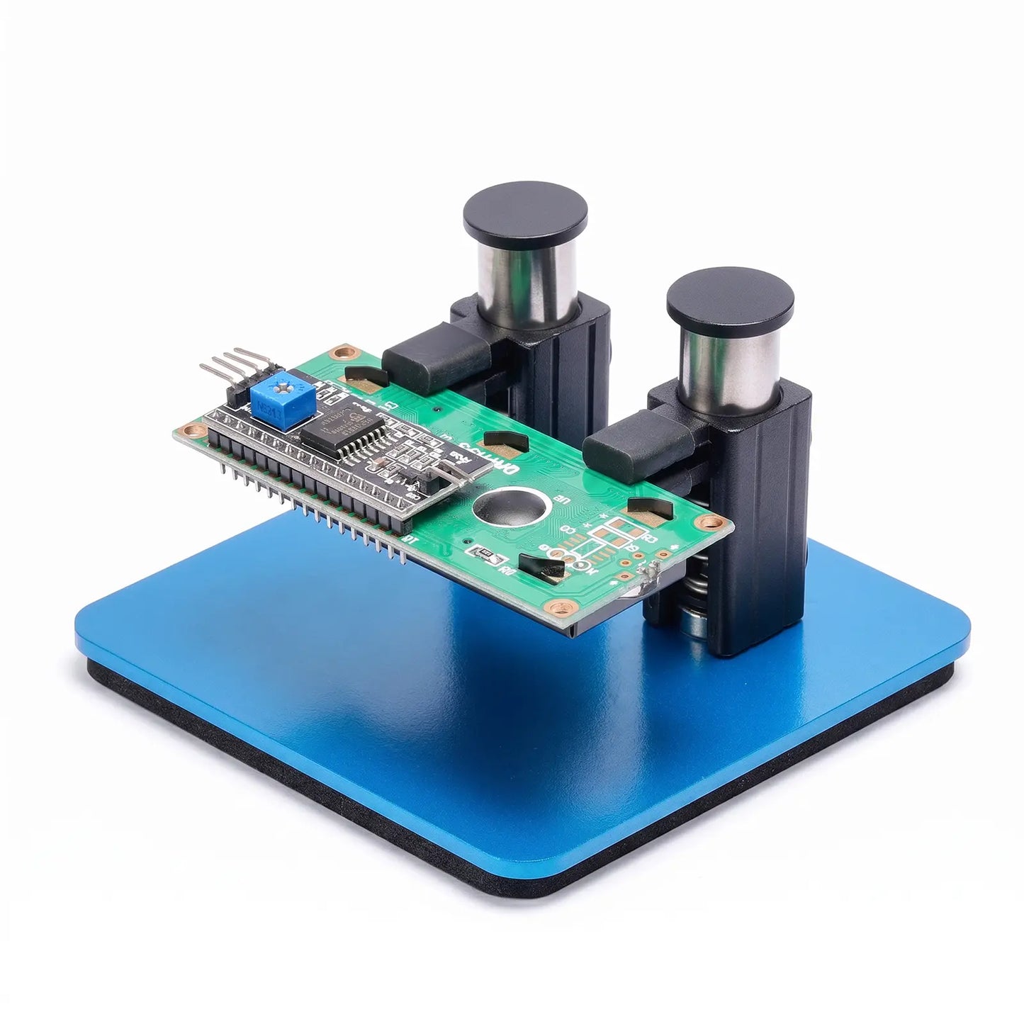 SainSmart Magnetic Helping Hands Soldering Clamp with Parallel Grip, Heat Resistant Silicone Jaws, Dual-Angle Magnetic Base Third Hand Tool for PCB Repair, Electronics, Jewelry & DIY