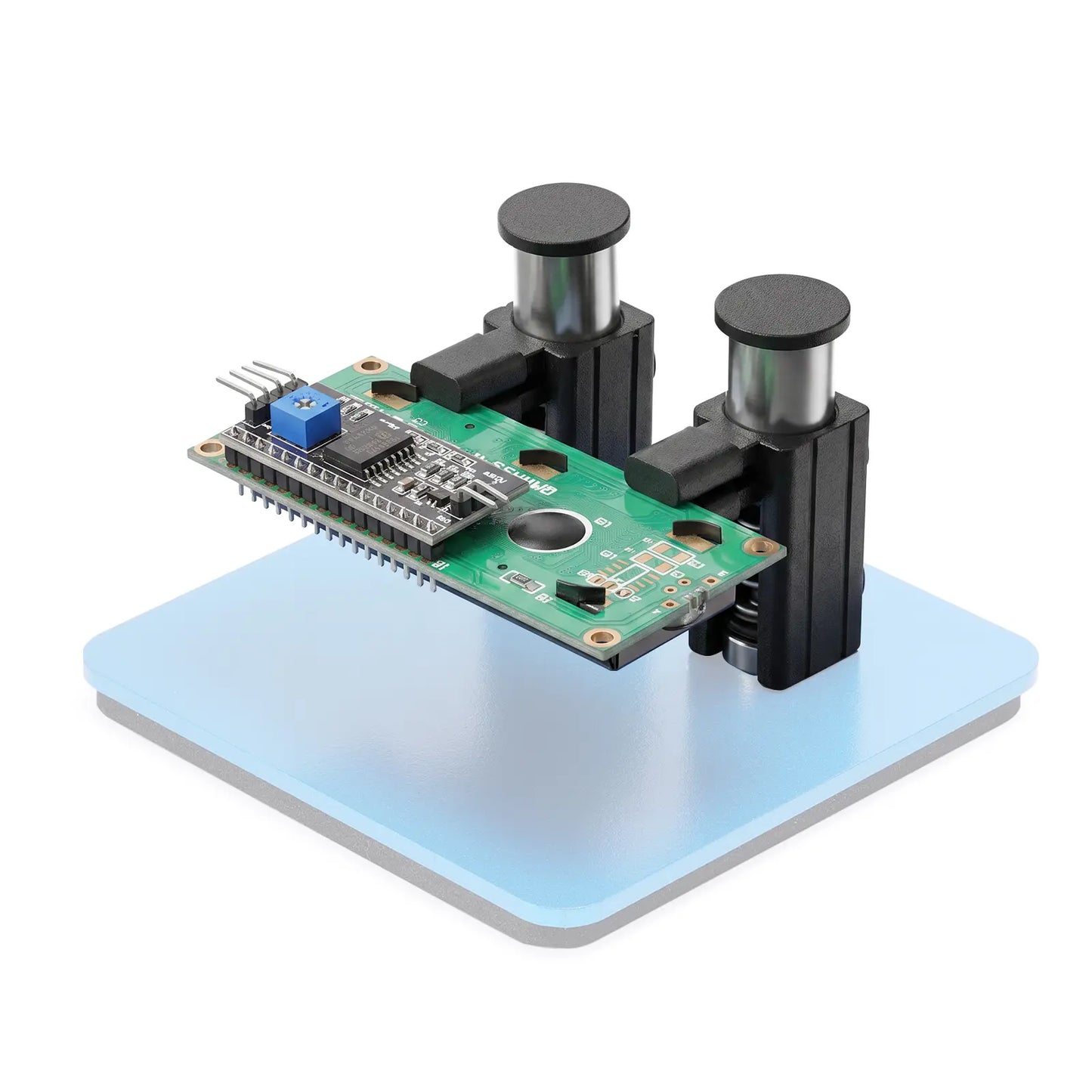 SainSmart Magnetic Helping Hands Soldering Clamp with Parallel Grip, Heat Resistant Silicone Jaws, Dual-Angle Magnetic Base Third Hand Tool for PCB Repair, Electronics, Jewelry & DIY