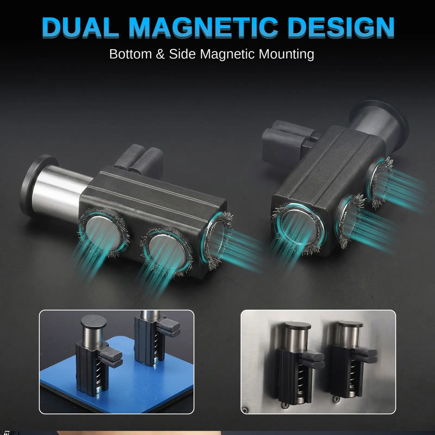 SainSmart Magnetic Helping Hands Soldering Clamp with Parallel Grip, Heat Resistant Silicone Jaws, Dual-Angle Magnetic Base Third Hand Tool for PCB Repair, Electronics, Jewelry & DIY