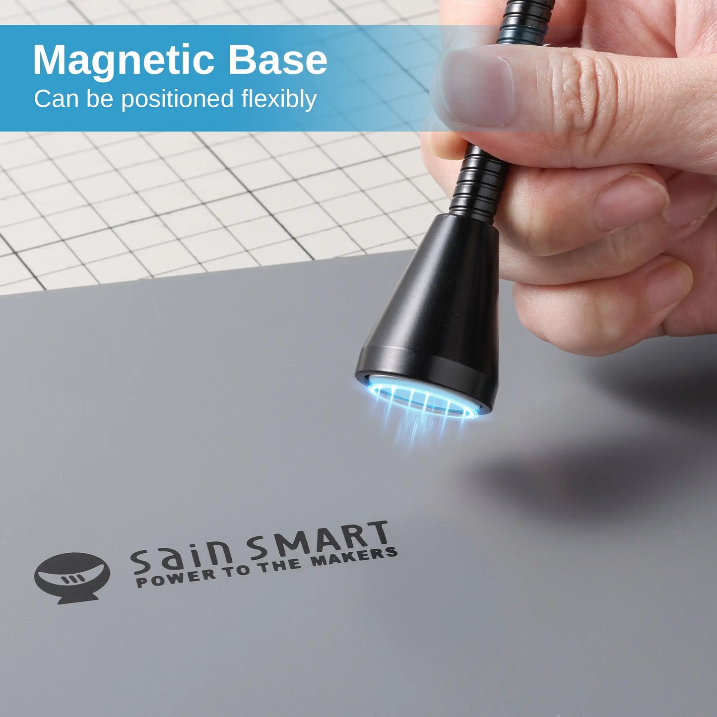 Upgraded Magnetic Helping Hands Soldering Station, New Soldering Iron & Mini Clip Holders, 5x Magnification Integrated LED, 6 Adjustable Gooseneck Arms, 11.1x7.1" Base, for DIY & Electronics