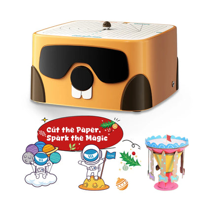 Cardboard Cutter C1 Kit, Blade-Free Auto Paper Cutting Tool, Empower Kids to Develop Maker Skills