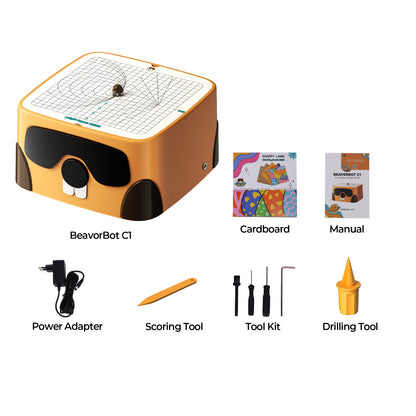 Cardboard Cutter C1 Kit, Blade-Free Auto Paper Cutting Tool, Empower Kids to Develop Maker Skills