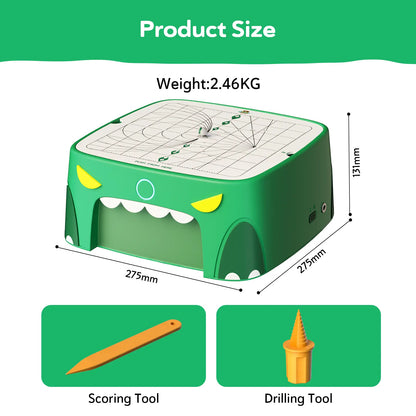 SainSmart BeaverBot C2 Kids Cardboard Cutter – Bladeless STEM Craft Tool for Ages 4–12 | Dinosaur & Rabbit | 2-Speed DIY Kit