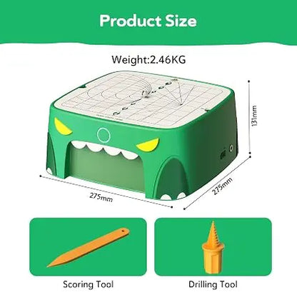 BeaverBot Kids Cardboard Cutter C2, Safe Dinosaur STEM Toy for Ages 4-12, Creative DIY Craft Kit for 3D Models & Forts, Bladeless Tool with 2 Speeds, Ideal Educational Gift