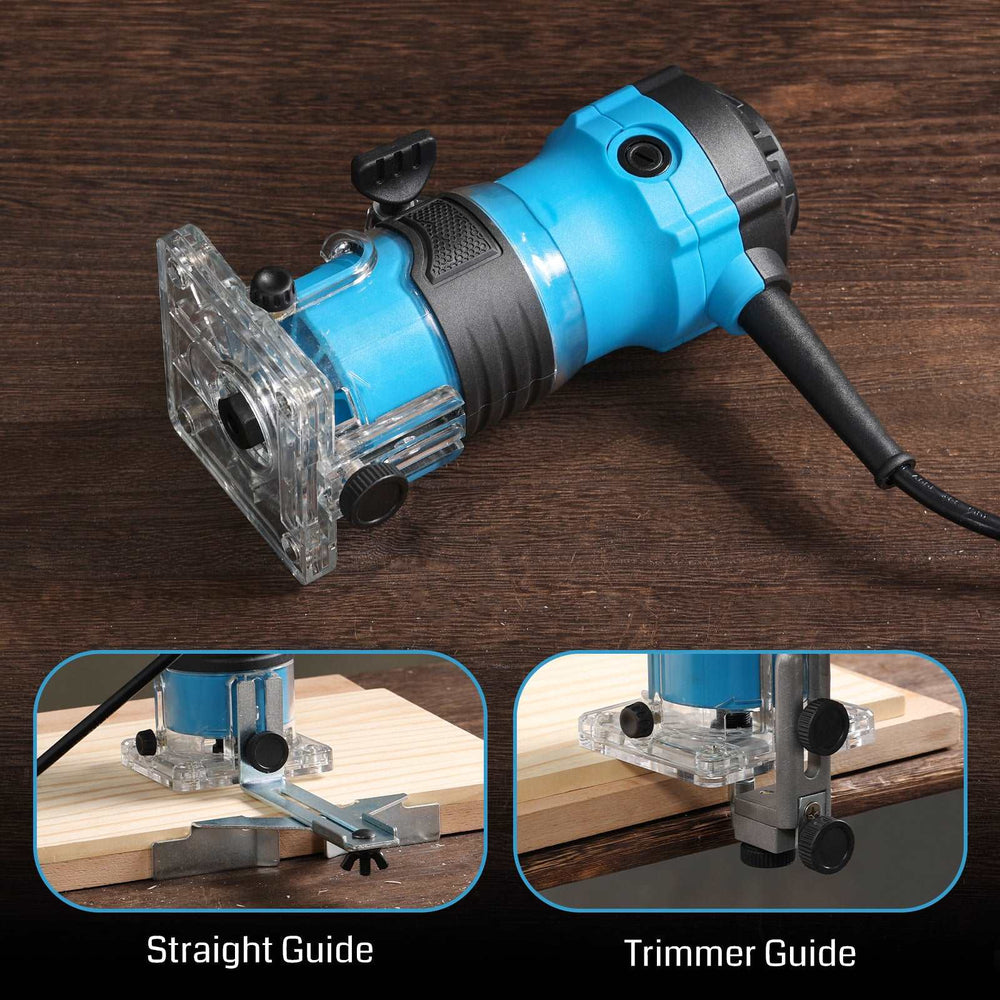 Genmitsu 1HP Palm Trimmer Router, 30.000 RPM Compact Router Madera Herramienta de Madera con Base Fija con Pinza de 1/4 pulgadas, perfecto para carpintería CNC y proyectos de bricolaje Genmitsu 1HP Palm Trimmer Router, 30.000 RPM Compact Router Madera Herramienta de Madera con Base Fija con Pinza de 1/4 pulgadas, perfecto para carpintería CNC y proyectos de bricolaje