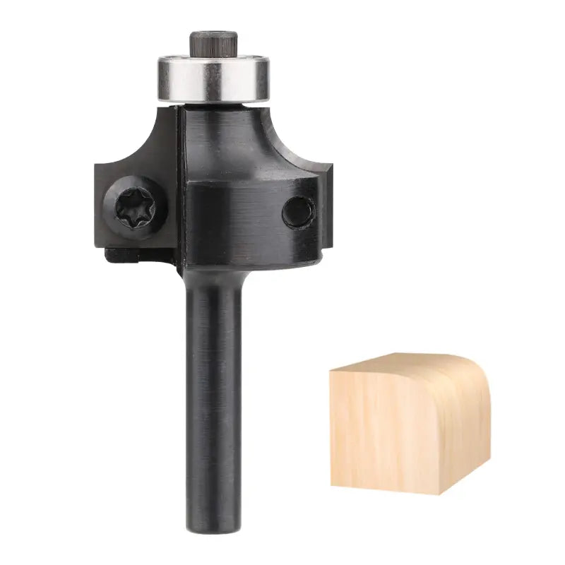 2RRBC01A, 1/4" Shank, 17/32" Cutting Radius 2 Wing, Round Over Flush T ...