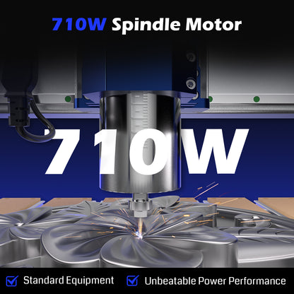 PROVerXL 2X2 CNC Router Machine for Woodworking, 679x679x113mm Work Area, Closed-Loop Motors, GRBL Control, 710W Spindle, Aluminum Frame, Easy Assembly, WiFi & APP Supported
