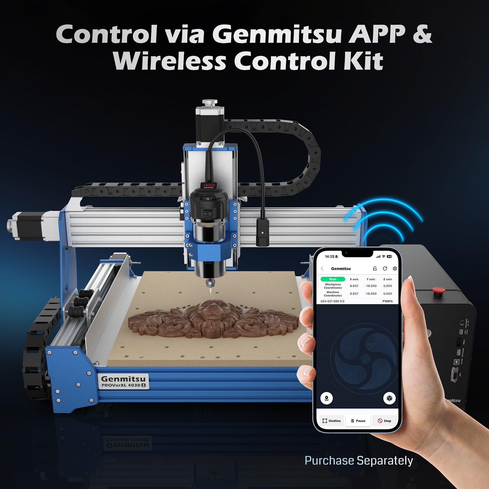 Genmitsu PROVerXL 4030S CNC Router | 710W Desktop CNC Machine for