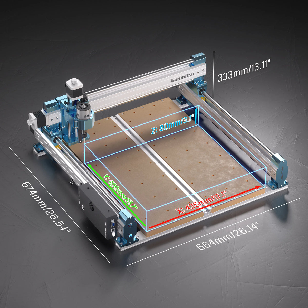 Genmitsu 4040-PRO Semi Assembly 4x4 Desktop CNC Router Machine for ...