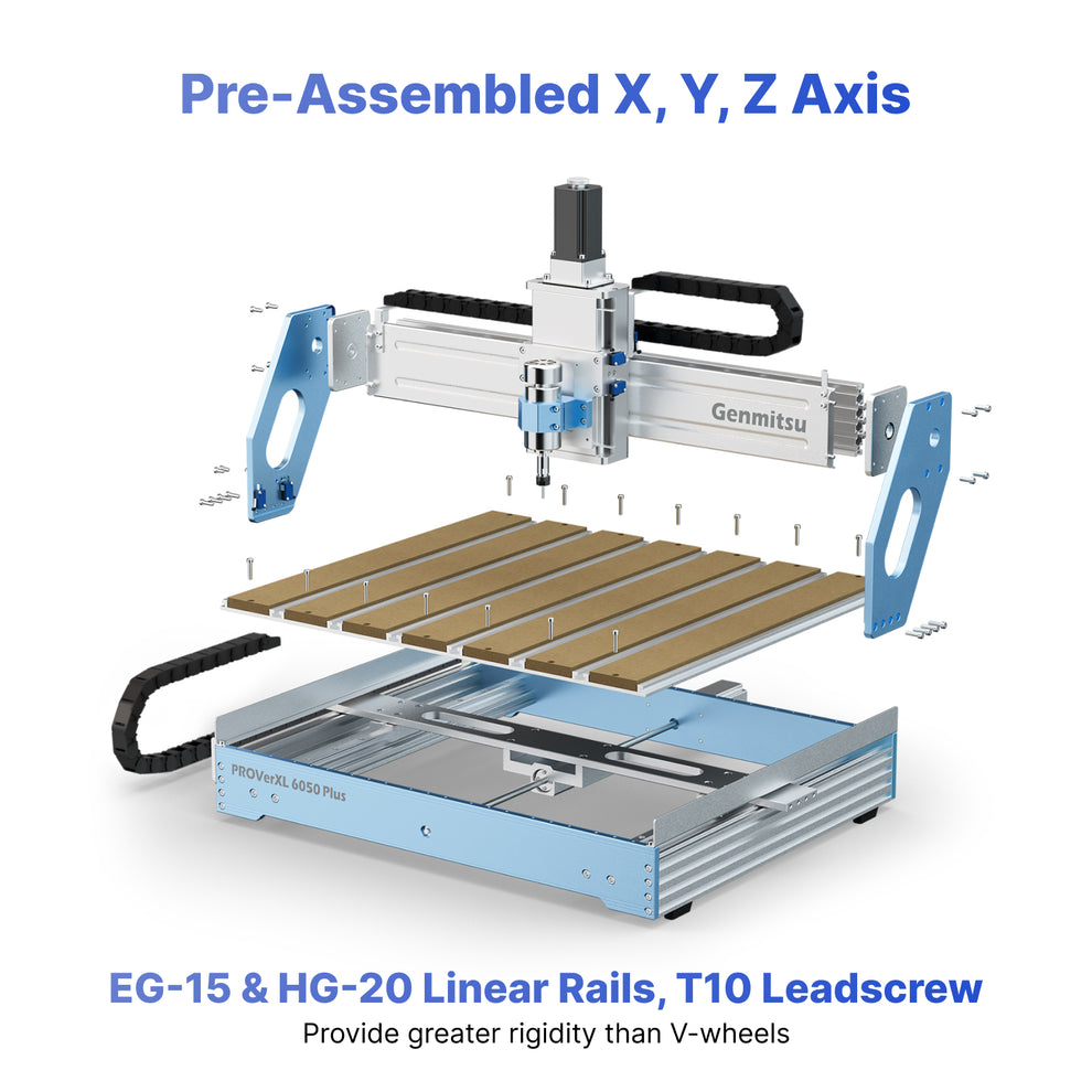 Genmitsu PROVerXL 6050 Plus CNC Router | 600x500mm Work Area, Dual ...