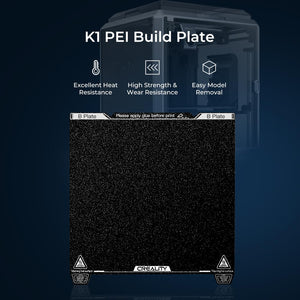 Creality K1 Texture PEI Build Plate Kit, Flexible Spring Steel Platform