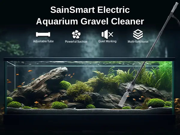 SainSmart 28W Powerful Fish Tank Cleaner, Four-stage Adjustable Effici ...