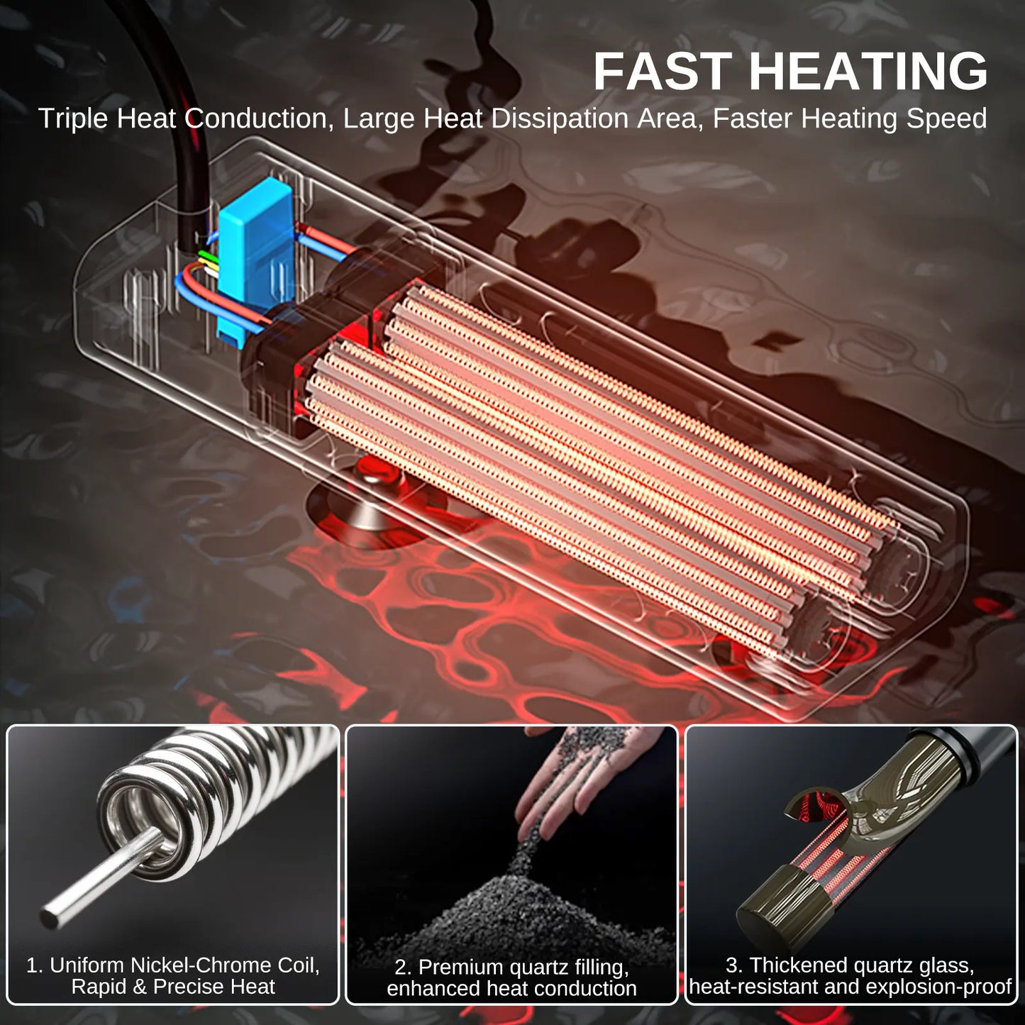 XPERTMATIC Premium 200W/300W Aquarium Heater for 15–26 Gal Tanks, 65–93°F Adjustable, Submersible Fish Tank Heater with External Probe & PID Control, Auto Shut-Off, Quartz Glass, Fresh & Saltwater Safe