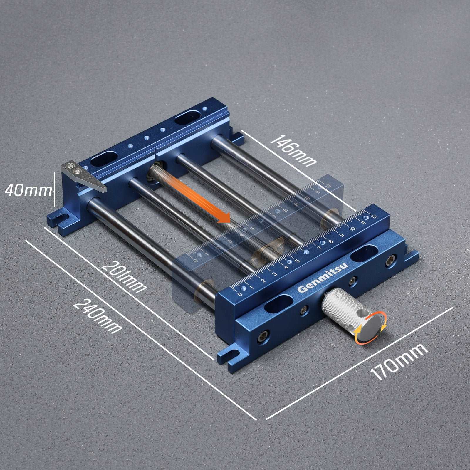 Genmitsu Aluminum Bench Vise Clamp Size 238 x 168 x 4.1mm