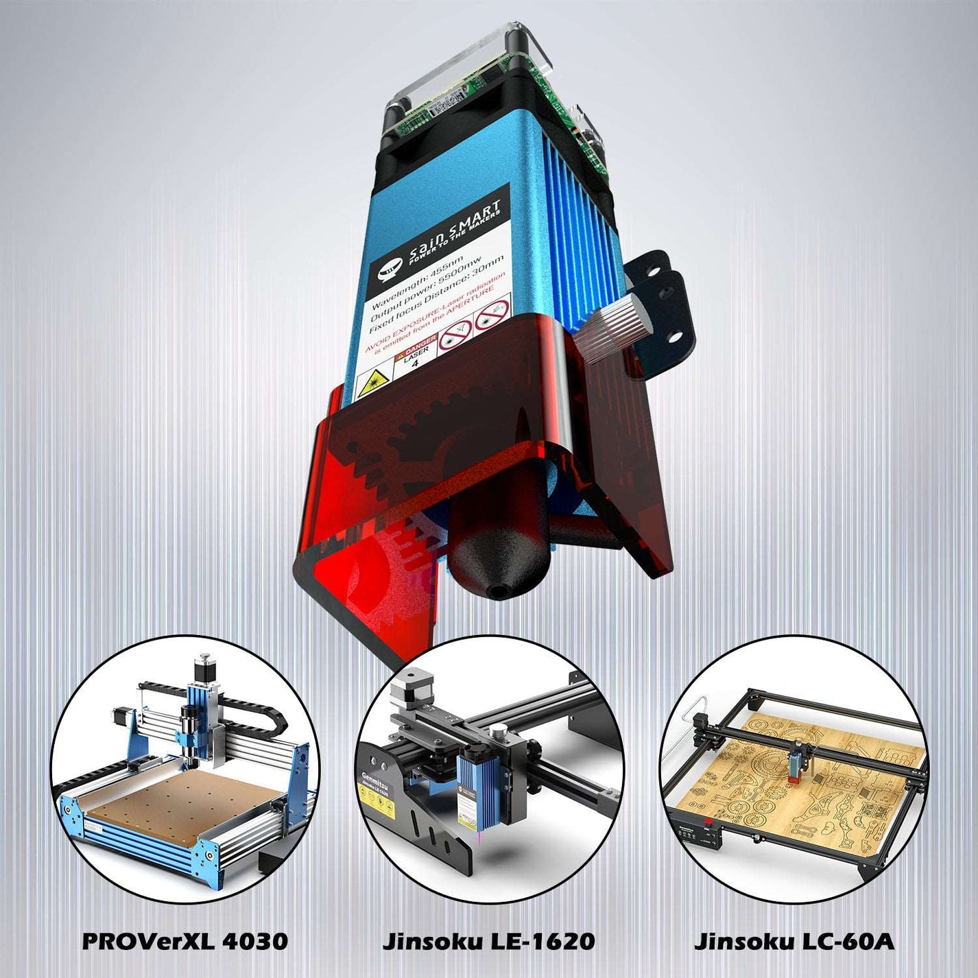 Genmitsu 5.5W Compressed FAC Laser Module for PROVerXL 4030, LC-60A ...