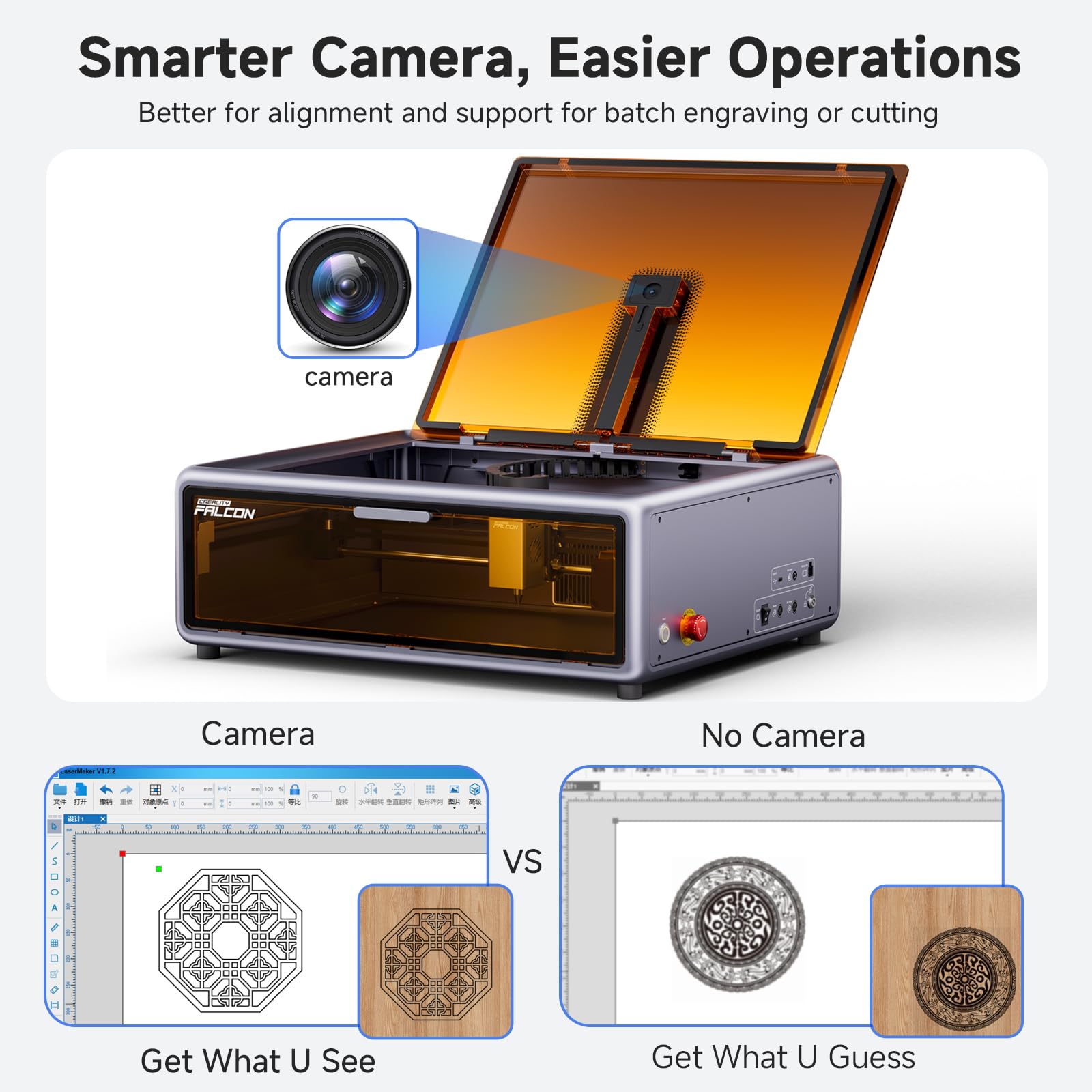Creality Falcon A1 10W Laser Engraver, Enclosed Laser Cutter with