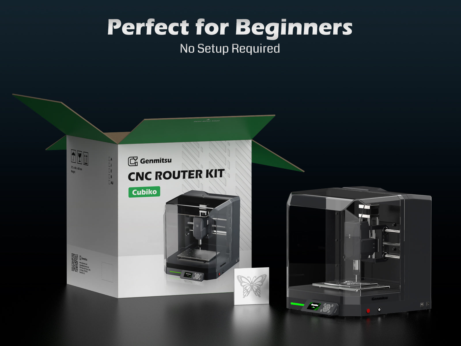 Genmitsu Cubiko CNC ルーター マシン プレミアムセット Genmitsu Cubiko CNC Router, An Affordable Desktop CNC for Everyone