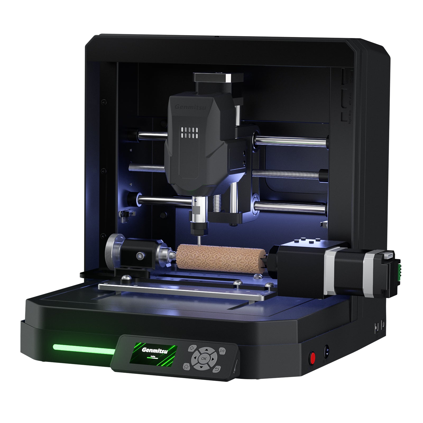 Genmitsu 4th Axis Rotary Module Kit for Cubiko CNC Router