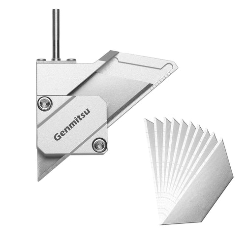 Drag Knife Cutter for CNC Router Machine, Precision 1/8" Shaft with Dual Bearings, Smooth Cutting Vinyl, Cardboard, Plastic, Rubber, 10PCS Blades Included