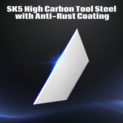High carbon tool steel with anti-rust coating on a dark background