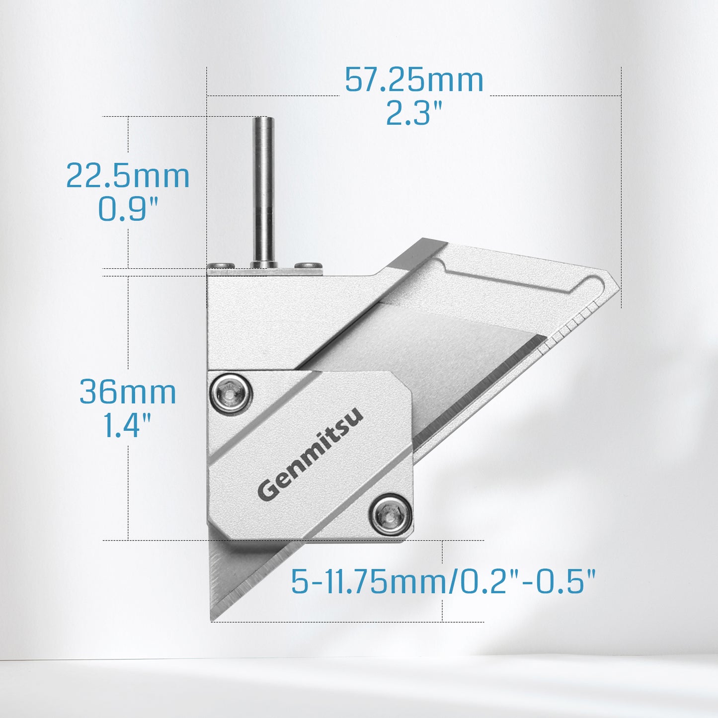 Drag Knife Cutter for CNC Router Machine, Precision 1/8" Shaft with Dual Bearings, Smooth Cutting Vinyl, Cardboard, Plastic, Rubber, 10PCS Blades Included