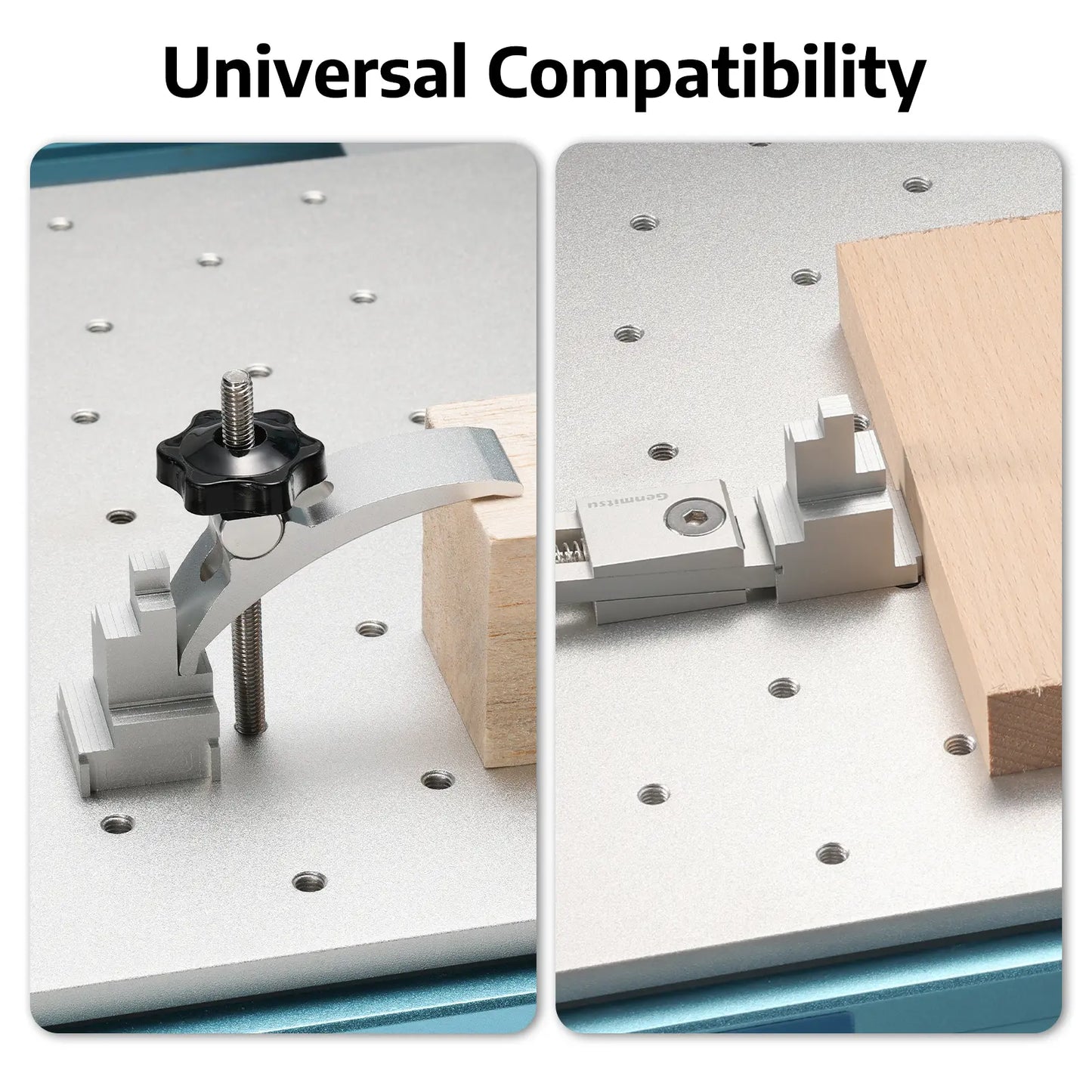 2pcs Clamp Blocks, 8 Adjustment, Workholding Spacer for Vise & Hold Down Clamps, Expand CNC Clamping Range