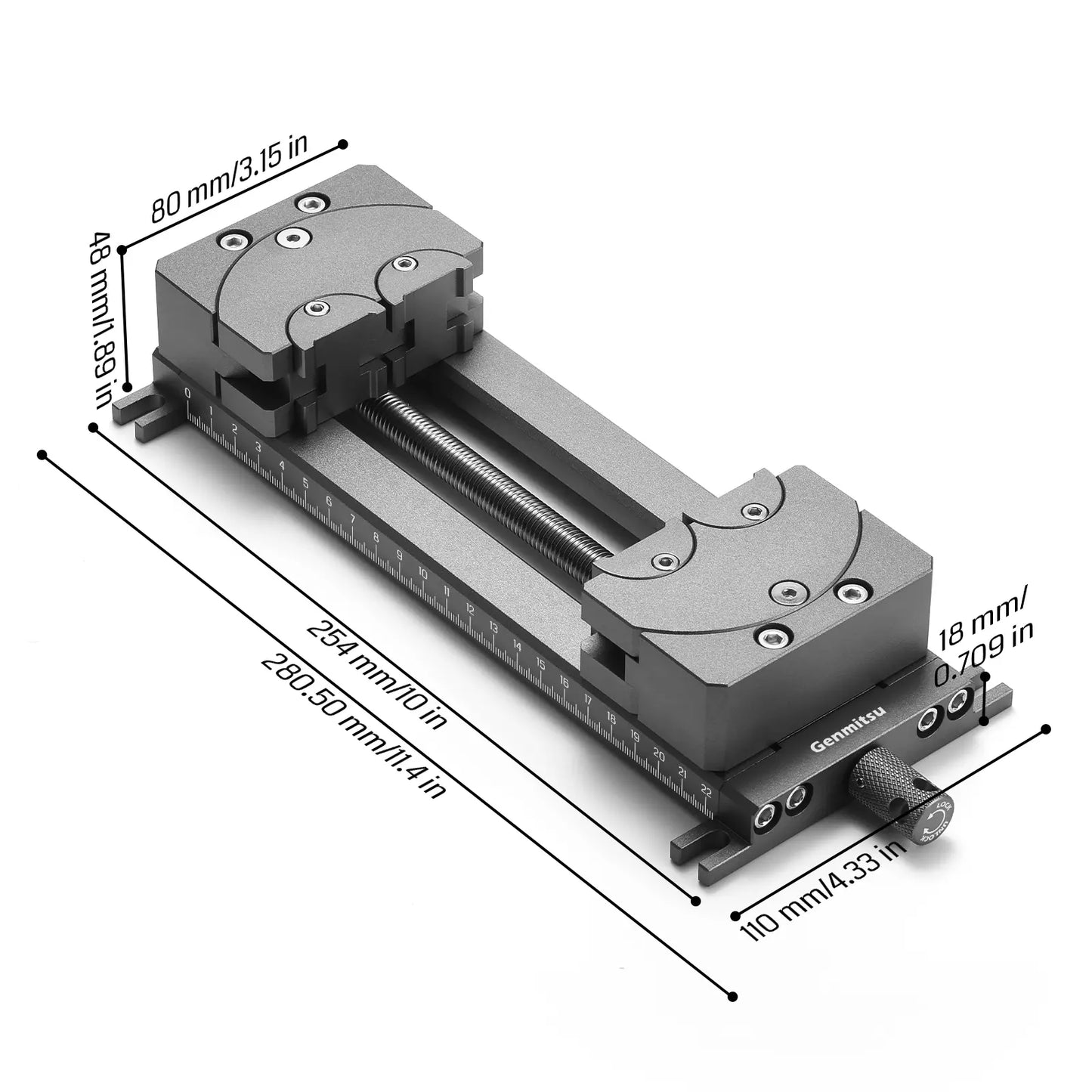 Fractal Vise Clamp  100° Adjustable Jaw for Irregular Shape, 120mm Clamping Range, Dual Fixation