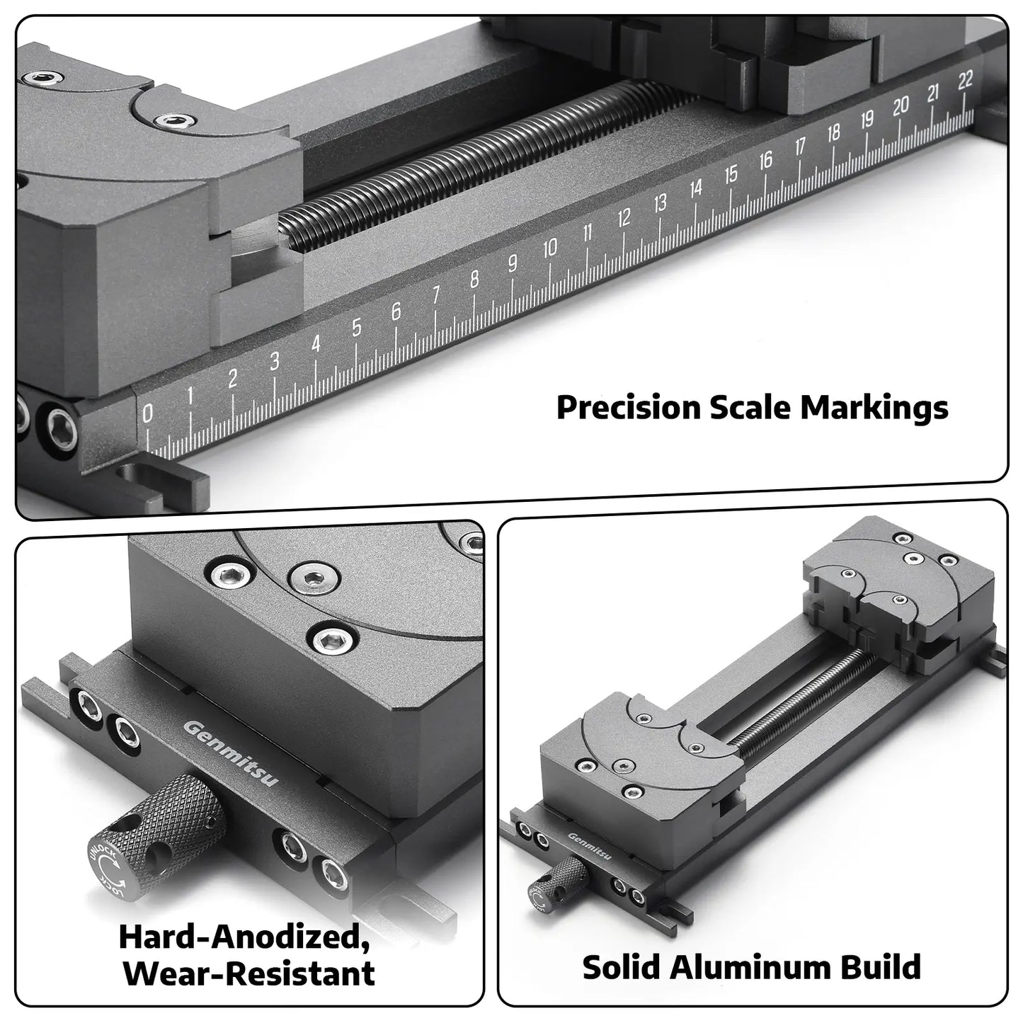 Fractal Vise Clamp  100° Adjustable Jaw for Irregular Shape, 120mm Clamping Range, Dual Fixation