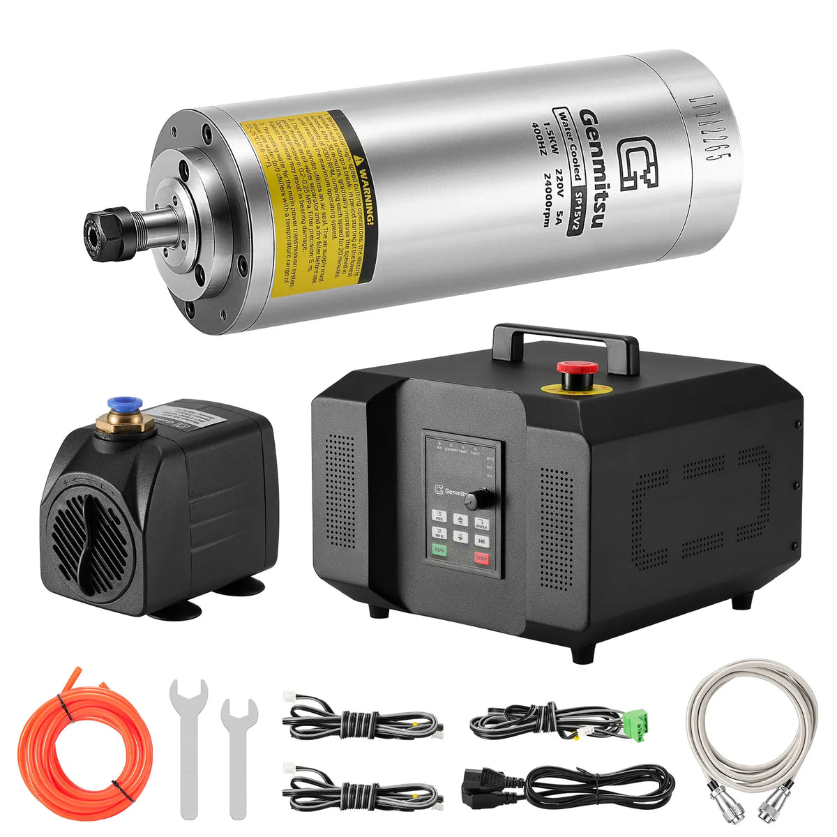Genmitsu 1.5KW-2.2KW CNC Water Cooled Spindle Kit | SainSmart