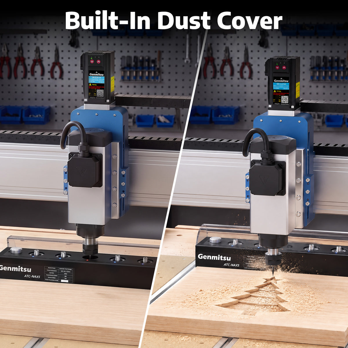 NAX5 ATC System, 5 Position Auto Tool Change Box, From Roughing to Finishing in One Workflow, For Genmitsu PRONAX CNC