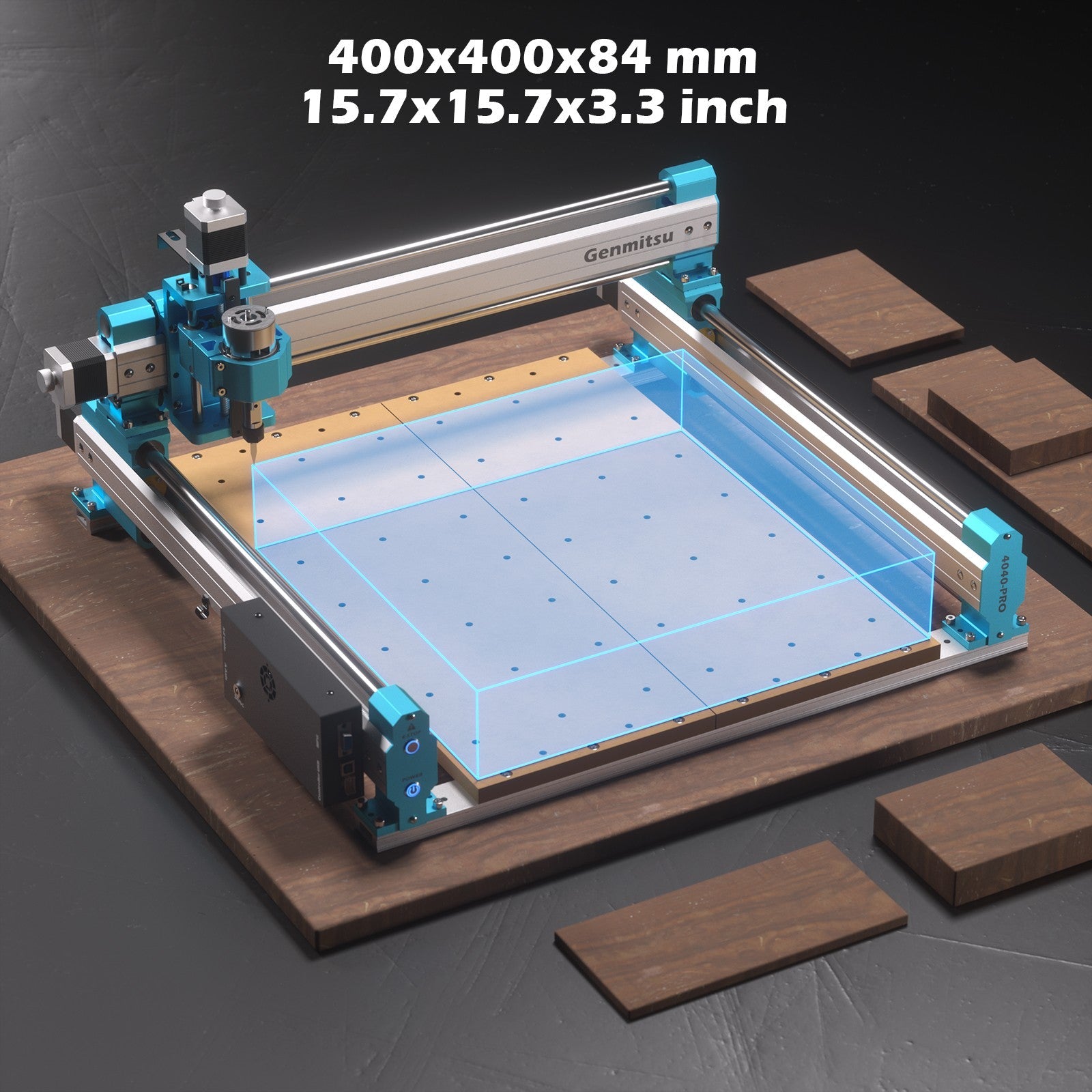 Open Box] 4040-PRO Semi Assembly Desktop CNC Router – SainSmart.com