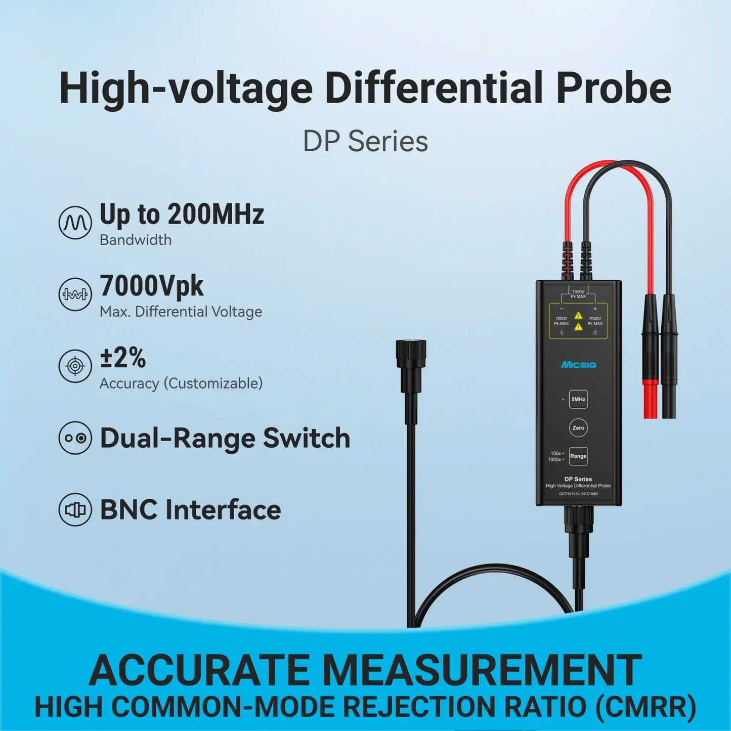 Oscilloscope differential probe