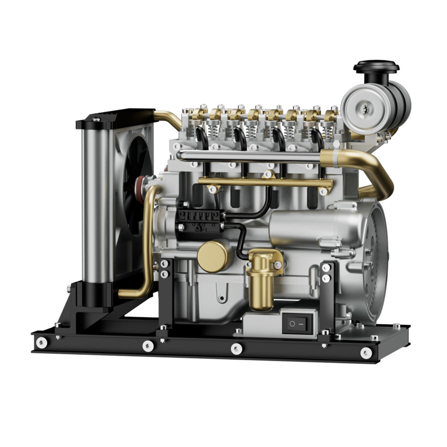 DM115, OHV Inline 4 Cylinder Diesel DIY Engine Model Kit that Runs, 1 ...