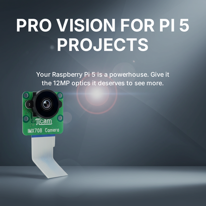 12MP IMX708 Autofocus Camera Module for Raspberry Pi 5 & 4 - HDR Wide Angle Lens (120°/152° FOV) - High Res Video for Embedded Vision, AI & Robotics Projects